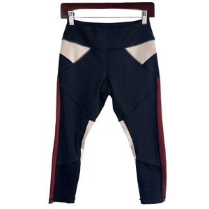 Zella Colorblock Mesh Capri Leggings Women’s Size S Athletic Yoga Gym